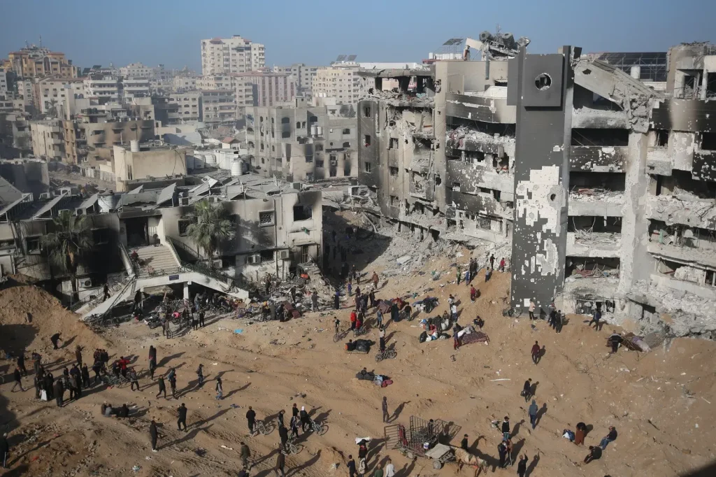 A picture of a Gazan hospital destroyed by Israeli Armed Forces.