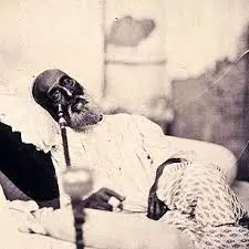 One of the last images of the last Mughal Emperor, on his deathbed.