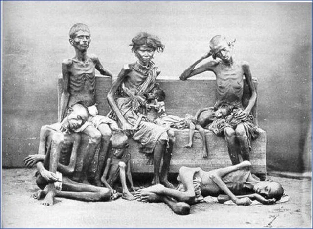 Victims of British-mismanaged Famine in India