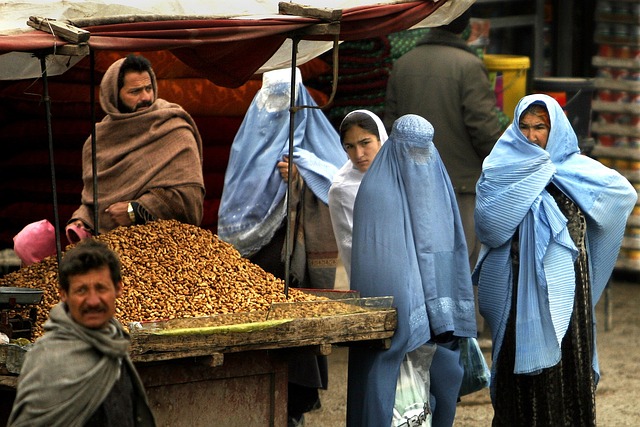 Afghan women in a Bazar