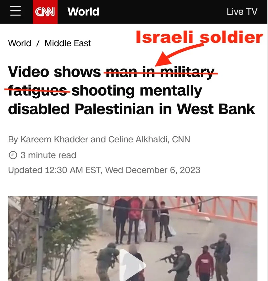 CNN hiding Israeli murder.