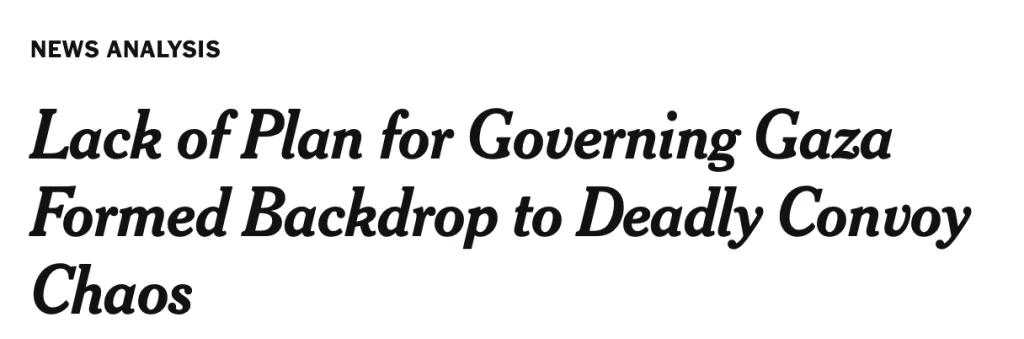 NYT protects Israel's role in enforcing illegal famine in Gaza.