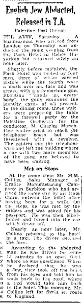 A newspaper snippet.