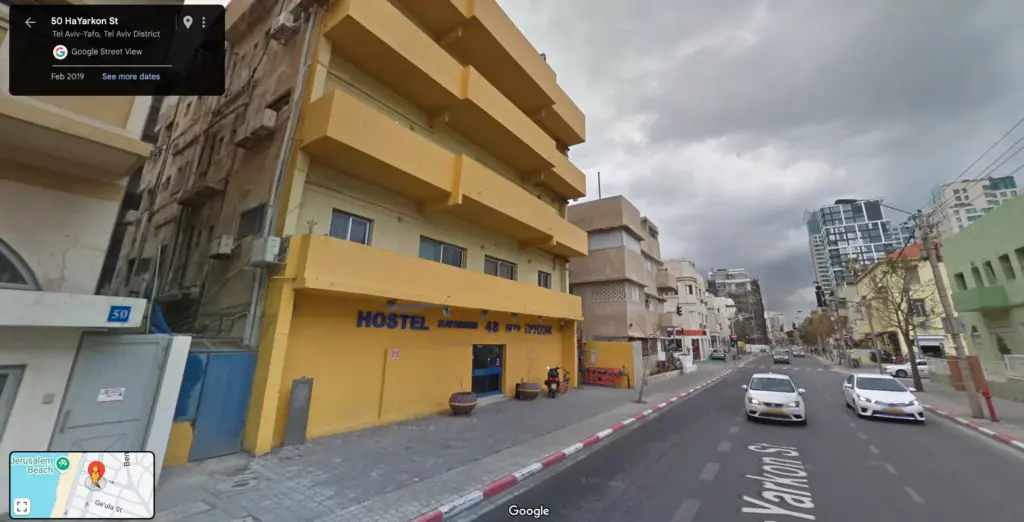 The Hostel Hayarkon (48 HaYarkon St, Tel Aviv-Jaffa) is the historical site of Geula School (Training Center 5). Zionist terror groups used the school to patrol the Tel Aviv coastline. Also held a secret arms cache.