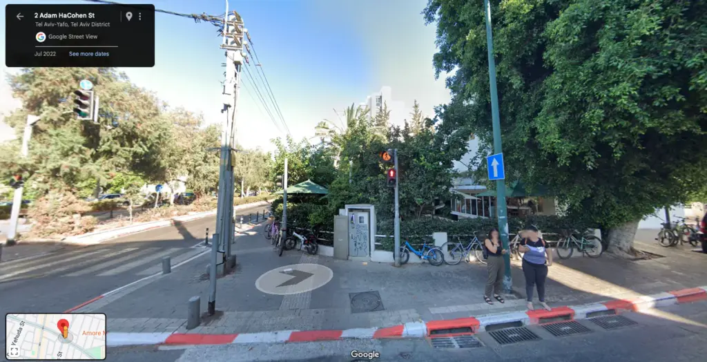 The former site of Meshek Hapoalot, an agricultural school for girls (Adam HaChoen St 1, Tel Aviv-Jaffa). The girls' school was used as a secret mortar parts factory by the Haganah between 1938-40. 